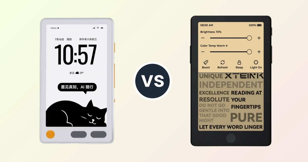 Metalio E-Ink 4 vs Xteink X4 Pro: specs, features & size comparison ...
